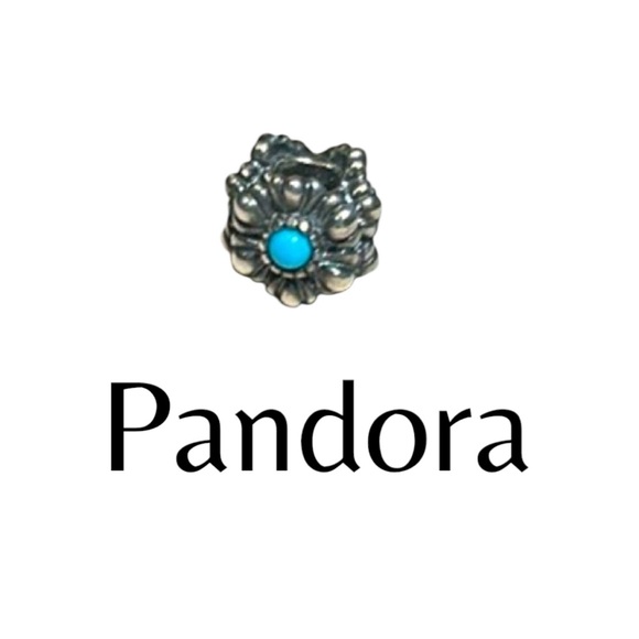 Pandora bracelet charm 925 Turquoise bloom retired - Picture 2 of 5